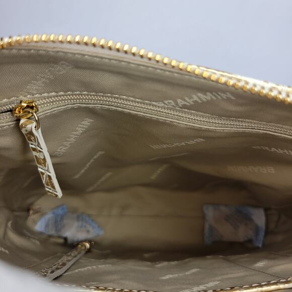 BRAHMIN Katie Hologram Melbourne Crossbody Purse Hologram Gold Iridescent NWT - Picture 13 of 16